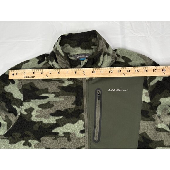 Eddie Bauer First Ascent Green Camo ¼ Zip Men’s Tall Medium Pullover Midlayer - Picture 12 of 13